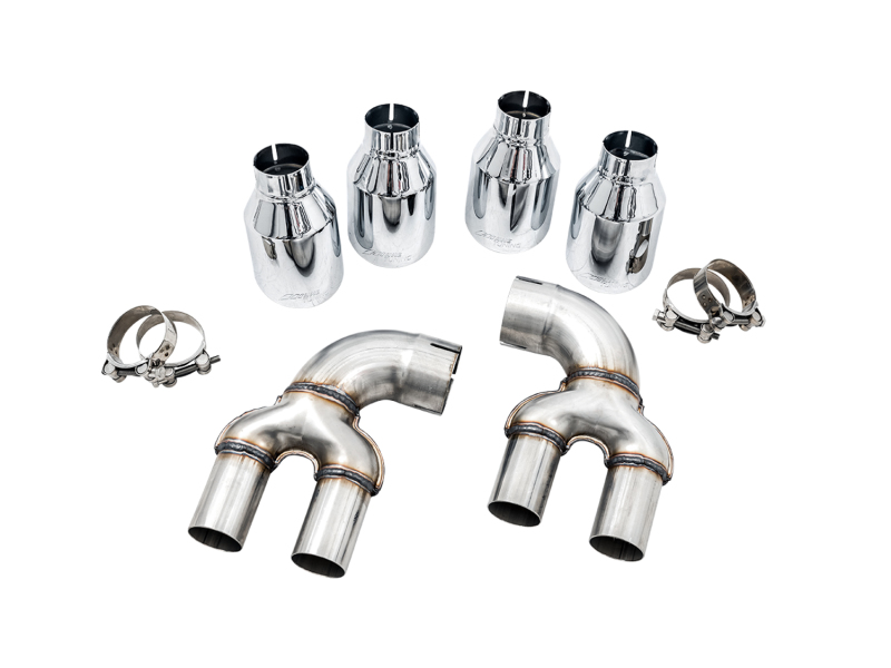 BMW 3 Series Performance Exhaust - AWE Tuning - Catback, OE-Config-To-Quad Tip Conversion Kit - Chrome Silver - `19-`27